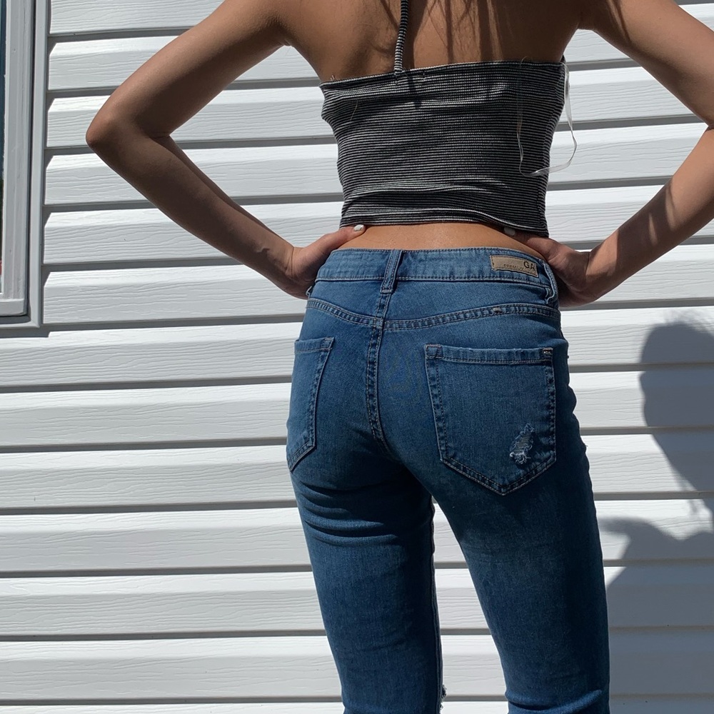 GARAGE LOW RISE RIP JEANS - Picture 3 of 5